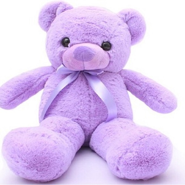 Eco-friendly Soft plush custom design Violet purple stuffed teddy bear plush OEM Brand soft toy